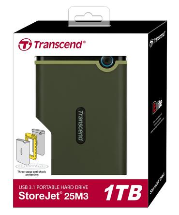 Твърд диск Transcend 1TB Slim StoreJet2.5' M3G, Portable HDD