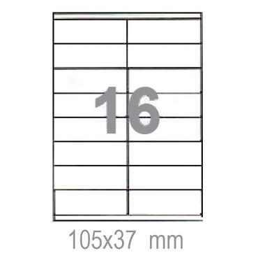 Самозалепващи етикети 105х37 16 бр.