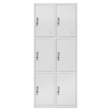 Метален гардероб BTL ZH с 6 отделение 185х76х45 см - сниман отпред, затворен