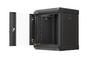 Комуникационен шкаф Lanberg rack cabinet 10' wall-mount 6U/300x300 (flat pack) with glass door black