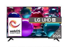 Телевизор LG 65UA73003LA, 65' 4K UltraHD TV 4K (3840x2160), DVB-T2/C/S2, webOS 25 Smart, ThinQ AI, Alpha 7 AI Processor, WiFi, HDR10 pro, HLG, ALLM/HGiG, 4K Upscaling, AI Sound pro, Multiple View, HDMI eARC, LAN, USB, Bluetooth, Google Cast, 2 Pole Stand,