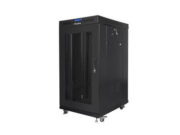 Комуникационен шкаф Lanberg rack cabinet 19' free-standing 22U/800x800 (flat pack) with glass door lcd black v2