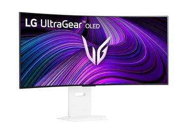 Монитор LG 39GX90SA-W, 39', OLED UltraGear 21:9 Curved Smart, IPS 0.03 ms, WQHD (3440x1440), 240Hz, HDR 10, 1500000:1, 250 cd/m2, DCI-P3 98.5%, USB 3.0, VRR, Free-sync, G-Sync, USB-C, PD 65W, HDMI, DP, PBP, Speakers, LG Switch, Height, Swivel, Tilt, White