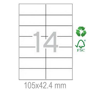 Рециклирани етикети 105x42.4 14 бр.