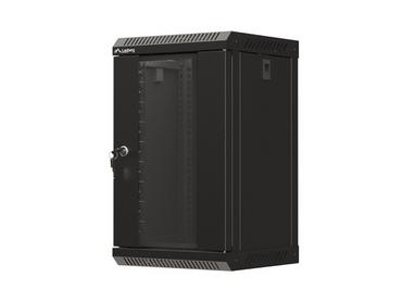 Комуникационен шкаф Lanberg rack cabinet 10' wall-mount 9U/300x300 (flat pack) with glass door black