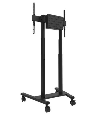 Стойка Neomounts by Newstar Motorised Mobile Stand incl. storage box, 10 cm. Wheels Floor - VESA 100x100 up to 800x600