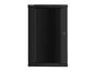Комуникационен шкаф Lanberg rack cabinet 19' wall-mount 22U / 600x600 for self-assembly (flat pack), black