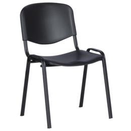 Посетителски стол НИКОЛА- черен полипропилен