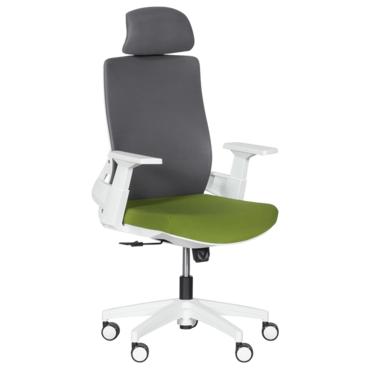 Президентски стол Миглена 46 - тъмнозелена седалка, сива облегалка