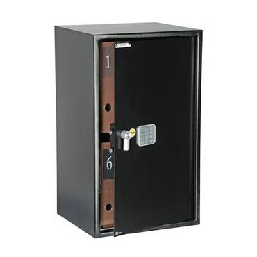 Метален сейф UNS YL DB1 EL - черен на цвят, отворен