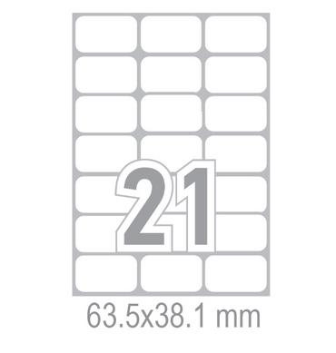 Самозалепващи етикети 63.5x38.1 21 бр.