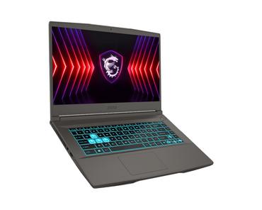 Лаптоп MSI Thin 15 A B7VF, AMD Ryzen 5 7535HS (6C/12T, up to 4.55GHz, 16MB L3), GeForce RTX 4060 8GB GDDR6 233 AI TOPS, 15.6' FHD (1920x1080), 144Hz, IPS-Level, 16GB DDR5 2x8 4800MHz, 512GB Gen4x4 SSD, WiFi 6E, BT5.3, Single Backlit Kbd (Blue), NO OS, 52.