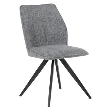 Трапезен стол ТОМА-сив цвят дамаска