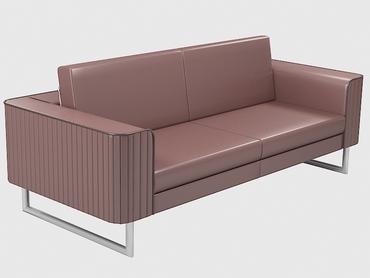 Диван триместен ТЪРНОВО ARMD 03- сниман отляво, кафяв на цвят