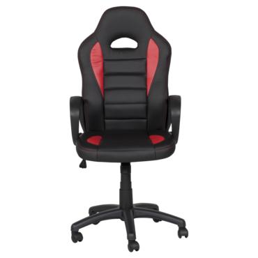 Геймърски стол РАПТОР-снимка отпред, черен полипропилен