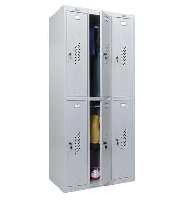 Метален гардероб PMT с 6 отделения 183х90х50 см - сниман отпред, само средните врати са отворени