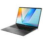 Лаптоп Asus Vivobook S S3607VA-RP031,Intel i7-13620H  2.4 GHz (24MB Cache, up to 4.9 GHz),, 16.00' OLED WUXGA(WU) 1920X1200 16:10,LPDDR5  16GB  (8 on BD),1TB SSD G4,Backlit Chiclet  with Num-key, No OS, GRAY+Backpack