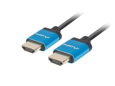 Кабел Lanberg HDMI M/M V2.0 4K cable 1m, slim, black