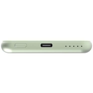 Външна батерия Verbatim MCP-5GN Power Pack 5000 mAh with UBS-C® PD 20W / Magnetic Wireless Charging 15W Green