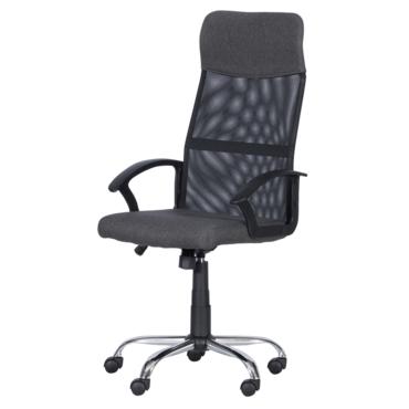 Директорски стол ЕГОР- сниман отстрани, хромирана база, фиксирани подлакътници