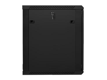 Комуникационен шкаф Lanberg rack cabinet 19' wall-mount 15U / 600x600 for self-assembly (flat pack), black