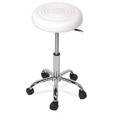 Бар стол ЯНЕ- бял цвят еко кожа