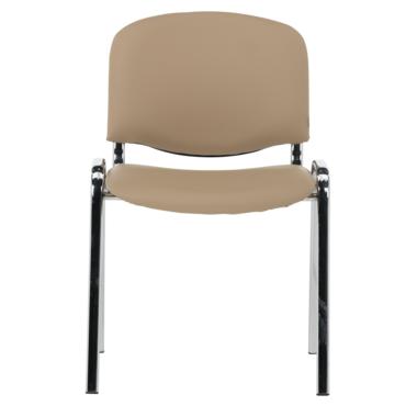 Посетителски стол GEN40-снимка отпред, бежов цвят