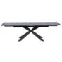 Трапезна маса ЛЕОНОРА разтегателна- черен цвят разтегната