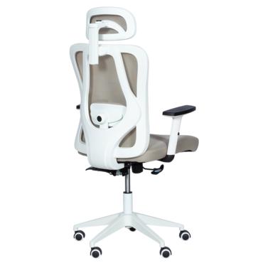 Директорски стол МЕЛИСА- снимка отзад, бял полипропилен