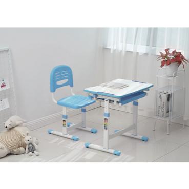 Комплект ученически чин и стол 201 син