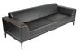 Триместен диван САМУИЛ SOLO 03 - снимка отгоре, черен цвят