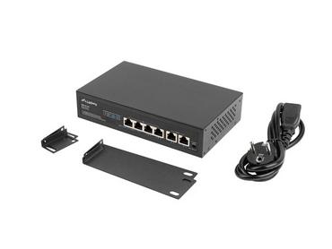 Комутатор Lanberg switch 4x 100mb poe+/2x 100mb unmanaged rack 10'/19' fast ethernet 60w