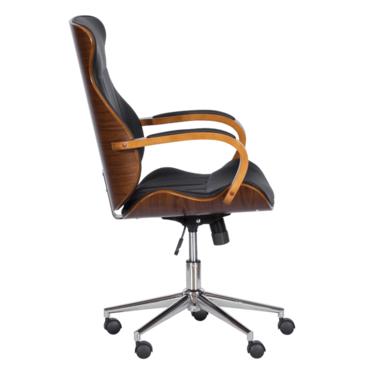 Директорски стол ПИМЕН-снимка отстрани, дървени детайли