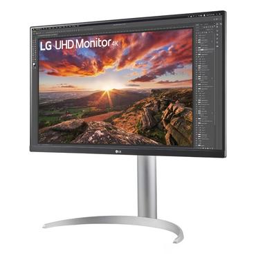 Монитор LG 27UP850N-W, 27' UHD 4K IPS, Anti-Glare, DCI-P3 95%, Cinema Screen, 5ms, 1200:1, 400 cd/m2, 3840x2160, HDR 400, MAXX Audio 5W x 2, USB type-C charging (up to 90W), HDMI, DisplayPort, AMD FreeSync, Headphone out, Tilt, Height (Range), Pivot