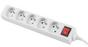 Разклонител Lanberg power strip 3m, 5 sockets, french with circuit breaker quality-grade copper cable, white