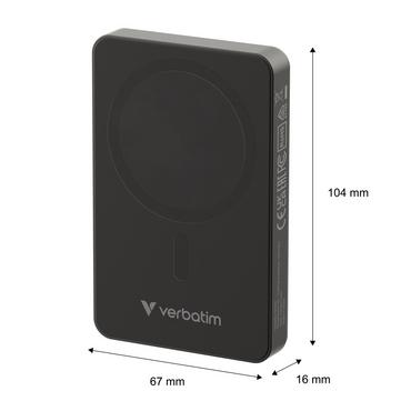 Външна батерия Verbatim Charge 'n' Go Essentials Power Bank Magnetic Wireless 10000mAh Black
