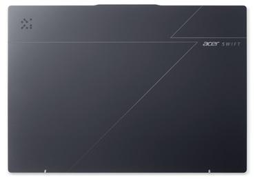 Лаптоп Acer Swift GO 16, SFG16-61-R418, AMD Ryzen 7 350 with AI (Up to 5.0GHz, 16MB), 16” WUXGA+ OLED 120Hz, Adobe&DCI-P3 100%, 1*32GB DDR5, 1024GB PCIe NVMe SSD, AMD Radeon 860M, QHD IR cam, WIFI7+BT, Win 11 Home,Titanium Gray