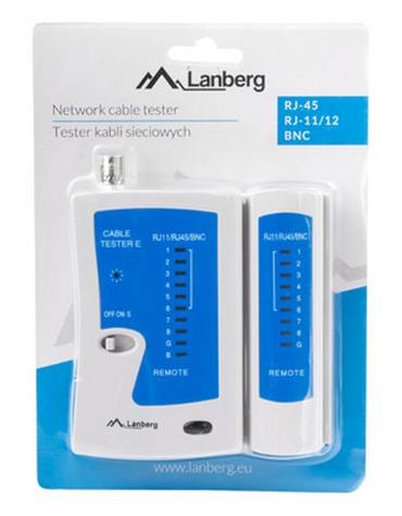 Инструмент Lanberg cable tester for RJ-45, RJ-12, RJ-11, coaxial