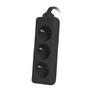 Разклонител Lanberg power strip 1.5m, 3 sockets, french quality-grade copper cable, black