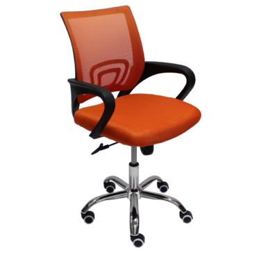 Работен стол ЛОРИ- оранжев цвят, меш