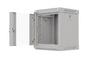 Комуникационен шкаф Lanberg rack cabinet 10' wall-mount 6U/300x300 (flat pack) with glass door grey