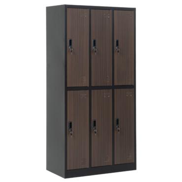 Метален гардероб BTL L с 6 отделения 185х90х45 см- затворен, сниман отстрани