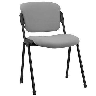 Посетителски стол ЕМИЛ - сив цвят дамаска