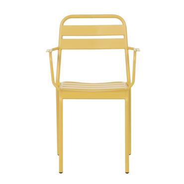 Градински стол ЛУНОРА- сниман отпред, жълт