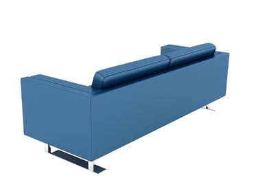 Диван триместен БИЛЯР LOFT 03 - снимка отзад, син на цвят
