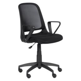 Работен стол ДЕА- снимка отстрани, черен цвят