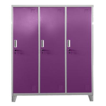 Метален гардероб детски BTL JZ с 3 отделени1 150x120x40 см- затворен, сниман отпред