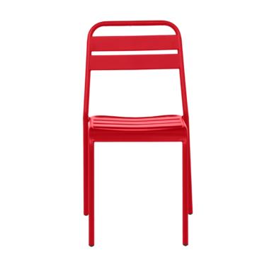 Градински стол ФЛАМБО-Метален градински стол в черен цвят с антикорозионно покритие