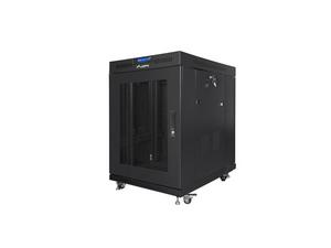 Комуникационен шкаф Lanberg rack cabinet 19' free-standing 15U/800x1000 (flat pack) with mesh door lcd black v2