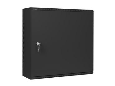 Комуникационен шкаф Lanberg rack cabinet 19' wall-mount 6U+3u/540x200 low-profile black (assembled)